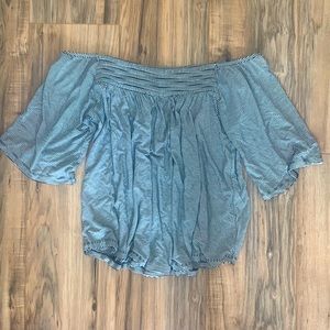 american eagle off the shoulder flowy top